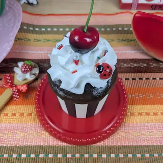 Preview of Faux Cherry Ladybug Cupcake.