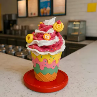 Preview of Faux Ice Cream Sundae ( Paper Cup ).
