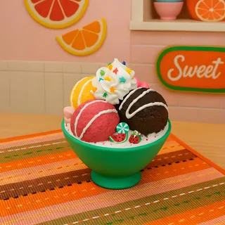 Preview of Faux Ice Cream Bowl Green ( Green Plastic Bowl ).