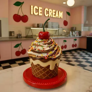 Preview of Faux Ice Cream Sundae ( Paper Bowl ).