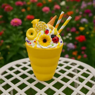 Preview of Faux Lemon Summer Drink ( Yellow Plastic Cup ).