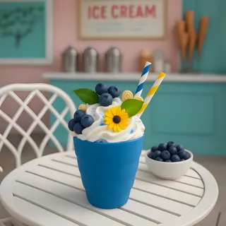 Preview of Faux Blueberry Summer Drink ( Blue Plastic Cup ).
