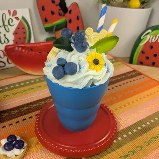 Preview of Faux Blueberry Summer Drink ( Blue Plastic Cup ).