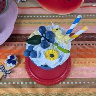 Preview of Faux Blueberry Summer Drink ( Blue Plastic Cup ).
