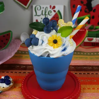 Preview of Faux Blueberry Summer Drink ( Blue Plastic Cup ).