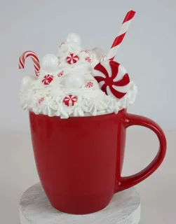 Preview of Christmas Candyland Faux Hot Chocolate Mug.