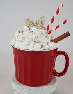 Preview of The Snowy Forest Faux Hot Chocolate Mug.