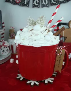 Preview of The Snowy Forest Faux Hot Chocolate Mug.