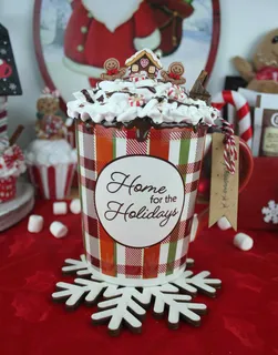 Preview of Gingerbread Family Faux Hot Chocolate Mug.