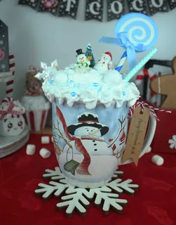 Preview of Snowmanland Faux Hot Chocolate Mug.