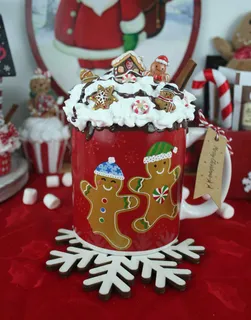 Preview of Gingerbread Man Land Faux Hot Chocolate Mug.