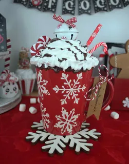 Preview of Jingle Bell Faux Hot Chocolate Mug.