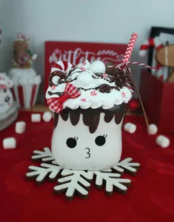 Preview of Cute Marshmallow Faux Hot Chocolate Mug.