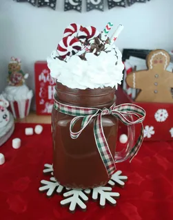 Preview of Christmas Mason Jar Faux Hot Chocolate Mug.