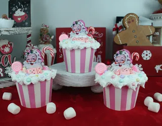 Preview of Pink Santa Faux Cupcake.