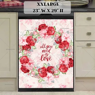 Preview of Valentine's Day Rose Wreath magnet in XX Large size.