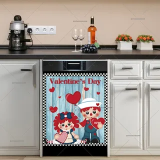 Preview of Valentine's Raggedy Ann and Andy #3 magnet.