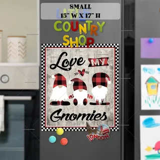 Preview of Valentine's Day Scandinavian Gnomes magnet in Small size.