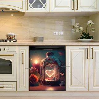 Preview of Valentine's Day Heart in a Lantern magnet.