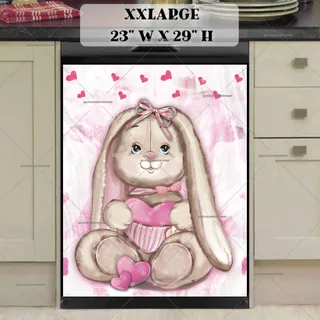 Preview of Valentine's Day Bunny and Hearts magnet in XX Large size.