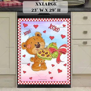 Preview of Valentine's Teddy Bear with Chocolate magnet in XX Large size.