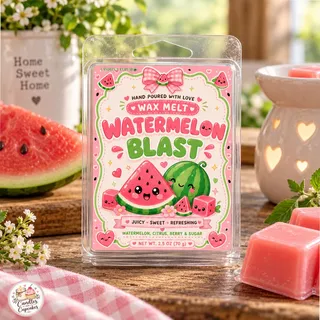 Preview of Watermelon Scented Wax Melt Clamshell.