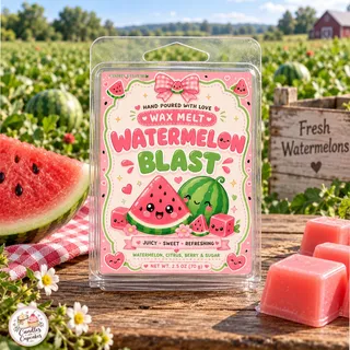 Preview of Watermelon Scented Wax Melt Clamshell.