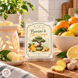 Preview of Bonsai and Citrus Ginger Scented Wax Melt Clamshell.