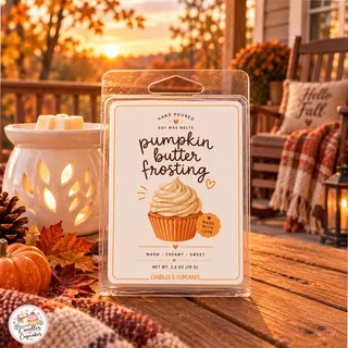Preview of Pumpkin Butter Frosting Scented Wax Melt Clamshell.
