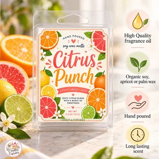 Preview of Citrus Punch Scented Wax Melt Clamshell.