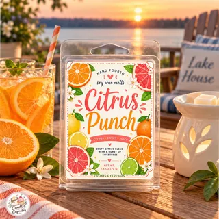 Preview of Citrus Punch Scented Wax Melt Clamshell.