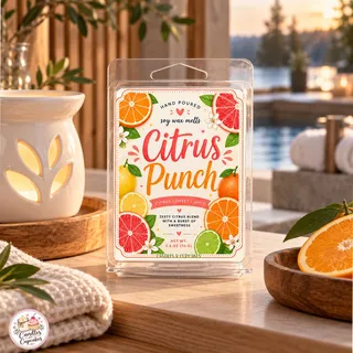 Preview of Citrus Punch Scented Wax Melt Clamshell.