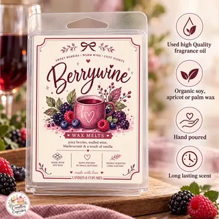 Preview of Berrywine Scented Wax Melt Clamshell.