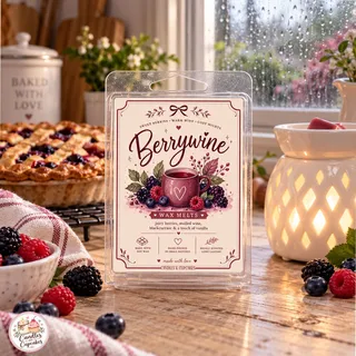 Preview of Berrywine Scented Wax Melt Clamshell.