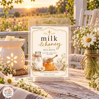 Preview of Milk and Honey Scented Wax Melt Clamshell.