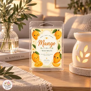 Preview of Mango Scented Wax Melt Clamshell.