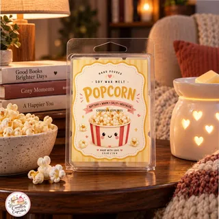 Preview of Popcorn Scented Wax Melt Clamshell.