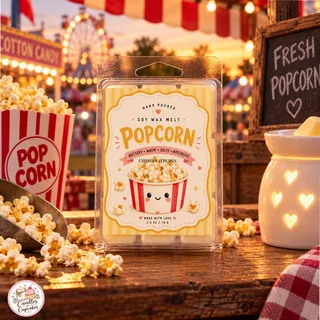 Preview of Popcorn Scented Wax Melt Clamshell.