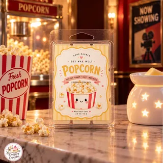 Preview of Popcorn Scented Wax Melt Clamshell.