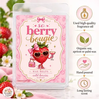 Preview of So Berry Bougie Scented Wax Melt Clamshell.