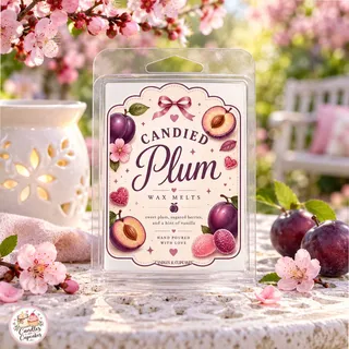 Preview of Candied Plum Scented Wax Melt Clamshell.