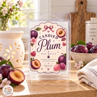 Preview of Candied Plum Scented Wax Melt Clamshell.