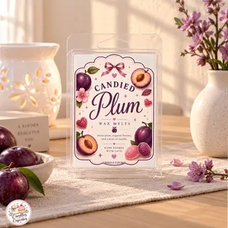 Preview of Candied Plum Scented Wax Melt Clamshell.