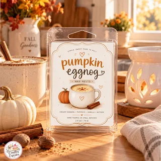 Preview of Pumpkin Eggnog Scented Wax Melt Clamshell.