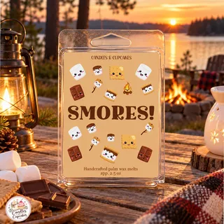 Preview of Smores Scented Wax Melt Clamshell.