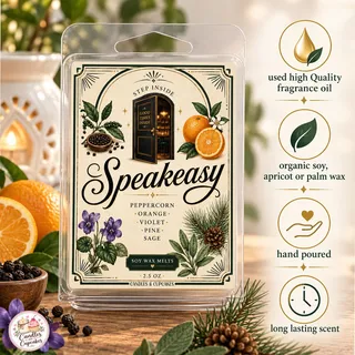Preview of Speakeasy Scented Wax Melt Clamshell.