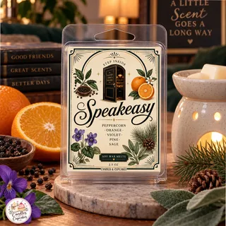 Preview of Speakeasy Scented Wax Melt Clamshell.