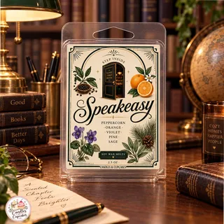 Preview of Speakeasy Scented Wax Melt Clamshell.
