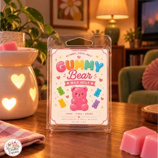 Preview of Gummy Bear Scented Wax Melt Clamshell.