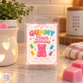 Preview of Gummy Bear Scented Wax Melt Clamshell.